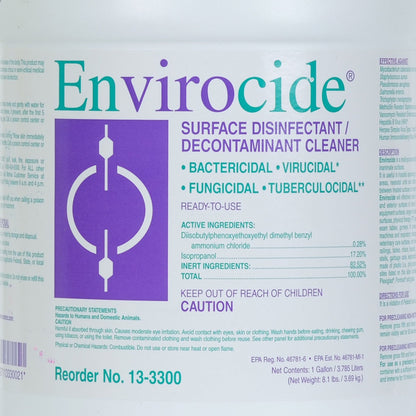 Envirocide® Surface Disinfectant Cleaner Broad Spectrum Manual Pour Liquid 1 gal. Jug Alcohol Scent NonSterile (381083_CS)