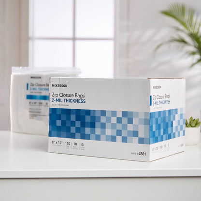 McKesson Reclosable Bag 8 X 10 Inch Polyethylene Clear Zipper Closure (854574_PK)