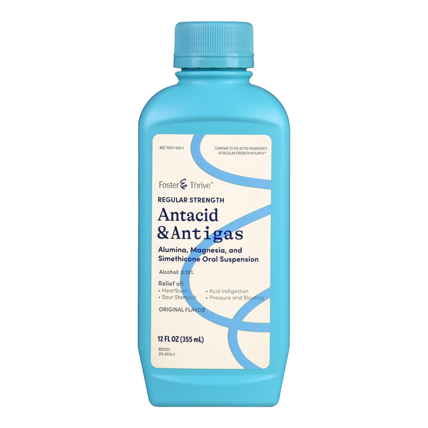 Foster & Thrive™ Antacid 200 mg - 200 mg - 20 mg / 5 mL Strength Liquid 12 oz. (1238907_BT)
