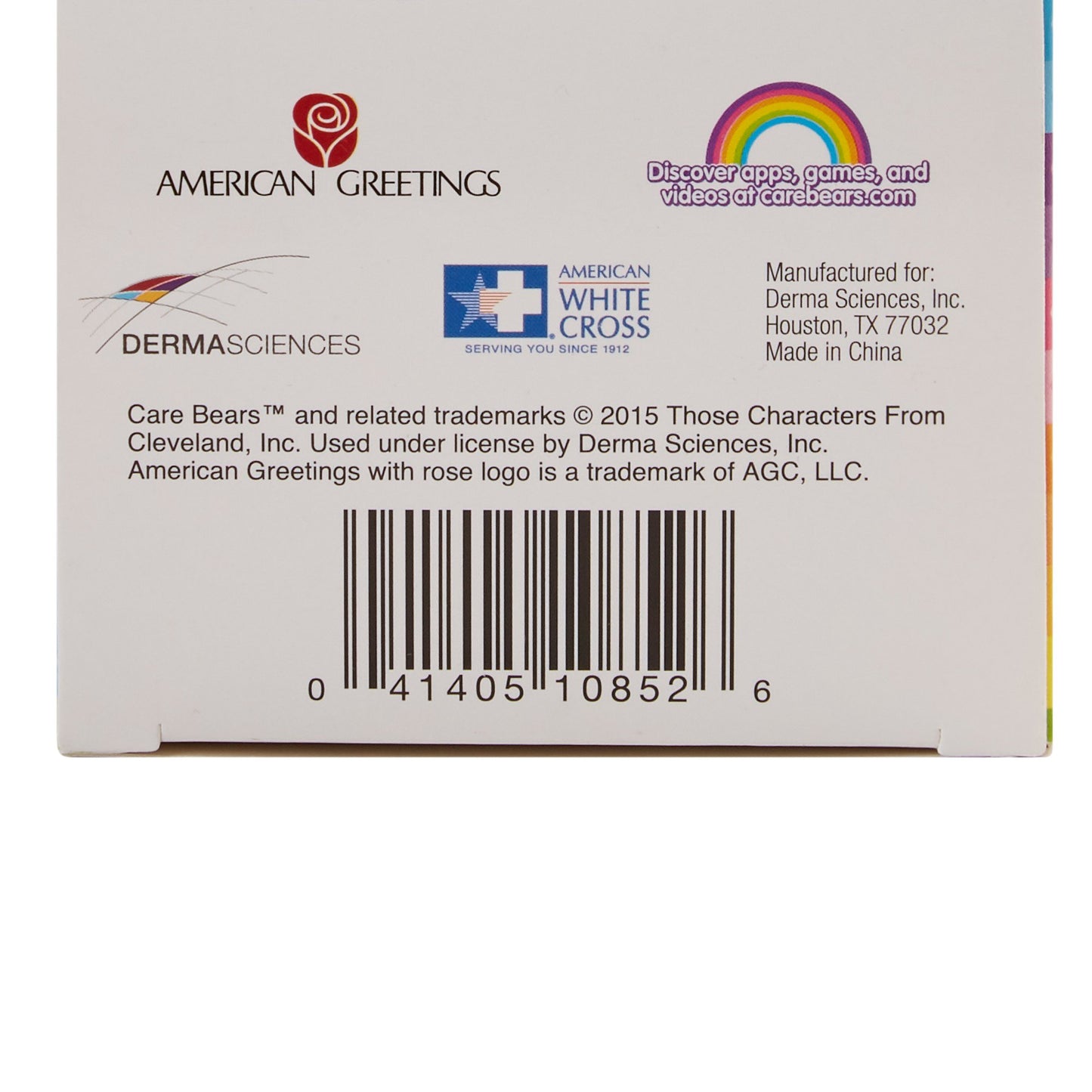 American® White Cross Stat Strip® Adhesive Strip 3/4 X 3 Inch Plastic Rectangle Kid Design (Care Bears) Sterile (980579_CS)