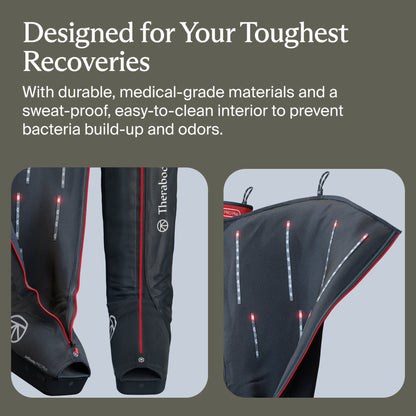 RecoveryAir PRO JetBoots Long Compression Massage Garment & Control Unit Outseam: 35-1/2 to 41 Inch / Thigh Circumference: Up to 31-29/32 Inch (1259153_PR)
