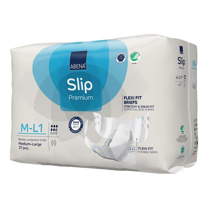 Abena Slip Flexi Fit Unisex Adult Incontinence Brief Medium / Large Disposable Moderate Absorbency (1246189_PK)
