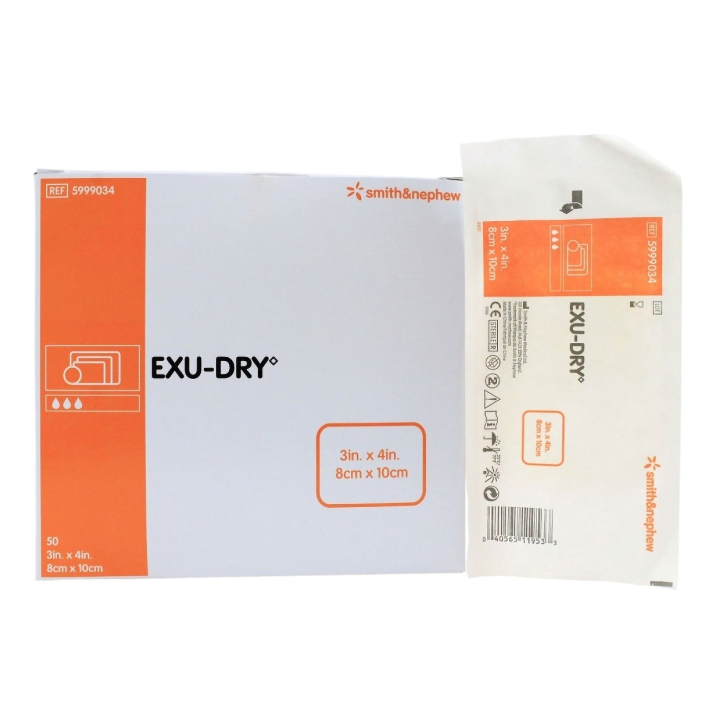 EXU-DRY Anti-Shear Super Absorbent Dressing 3 X 4 Inch Rectangle (330491_EA)