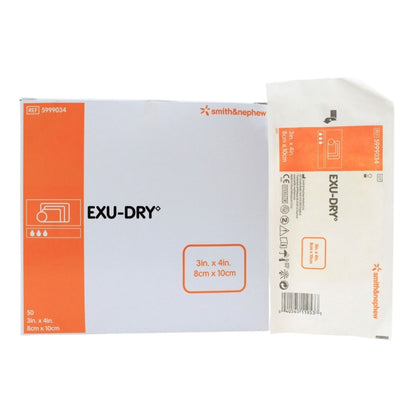 EXU-DRY Anti-Shear Super Absorbent Dressing 3 X 4 Inch Rectangle (330491_BX)