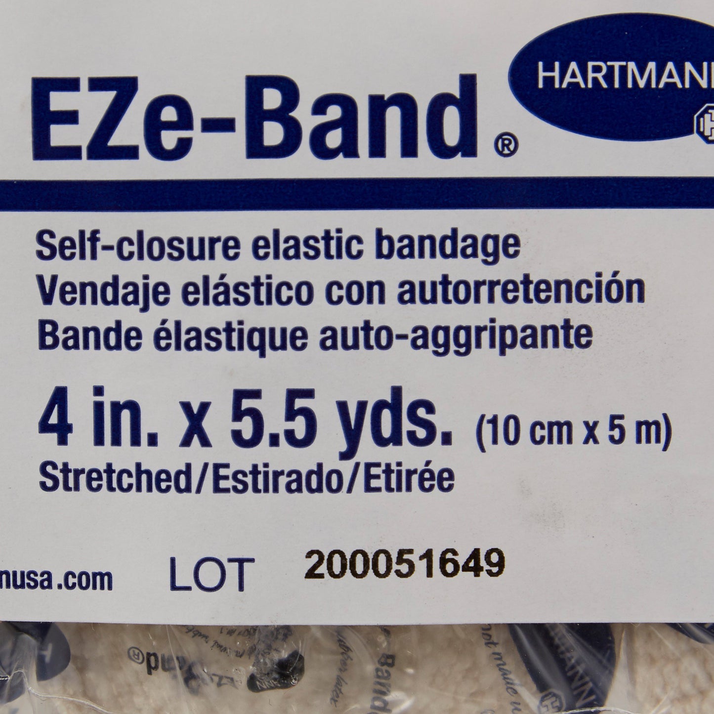 EZe-Band® LF Elastic Bandage 4 Inch X 5-1/2 Yard Double Hook and Loop Closure Tan NonSterile Standard Compression (442367_CS)