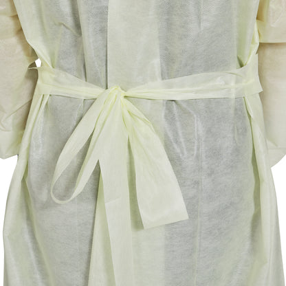 McKesson Protective Procedure Gown X-Large Yellow NonSterile AAMI Level 2 Disposable (1247994_CS)