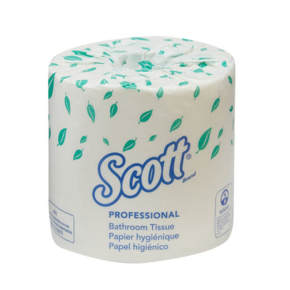 Scott® Essential Toilet Tissue White 2-Ply Standard Size Cored Roll 550 Sheets 4 X 4-1/10 Inch (509038_RL)