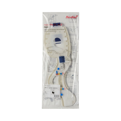 Ambu® Perfit ACE™ Extrication Cervical Collar Preformed Adult One Size Fits Most One-Piece / Trachea Opening Adjustable Height Adjustable Neck Circumference (374576_CS)