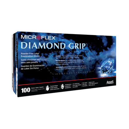 Diamond Grip™ Exam Glove Small NonSterile Latex Standard Cuff Length Textured Fingertips White Not Rated (307873_BX)