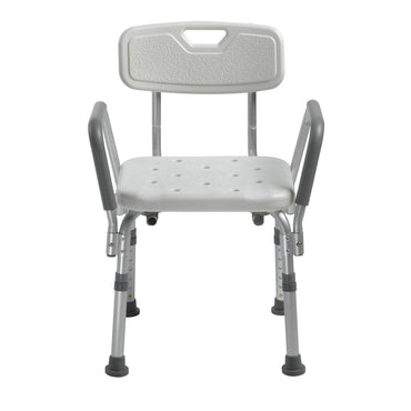 drive™ Bath Bench Padded Removable Arms Aluminum Frame With Backrest 16 Inch Seat Width 300 lbs. Weight Capacity (1032859_EA)