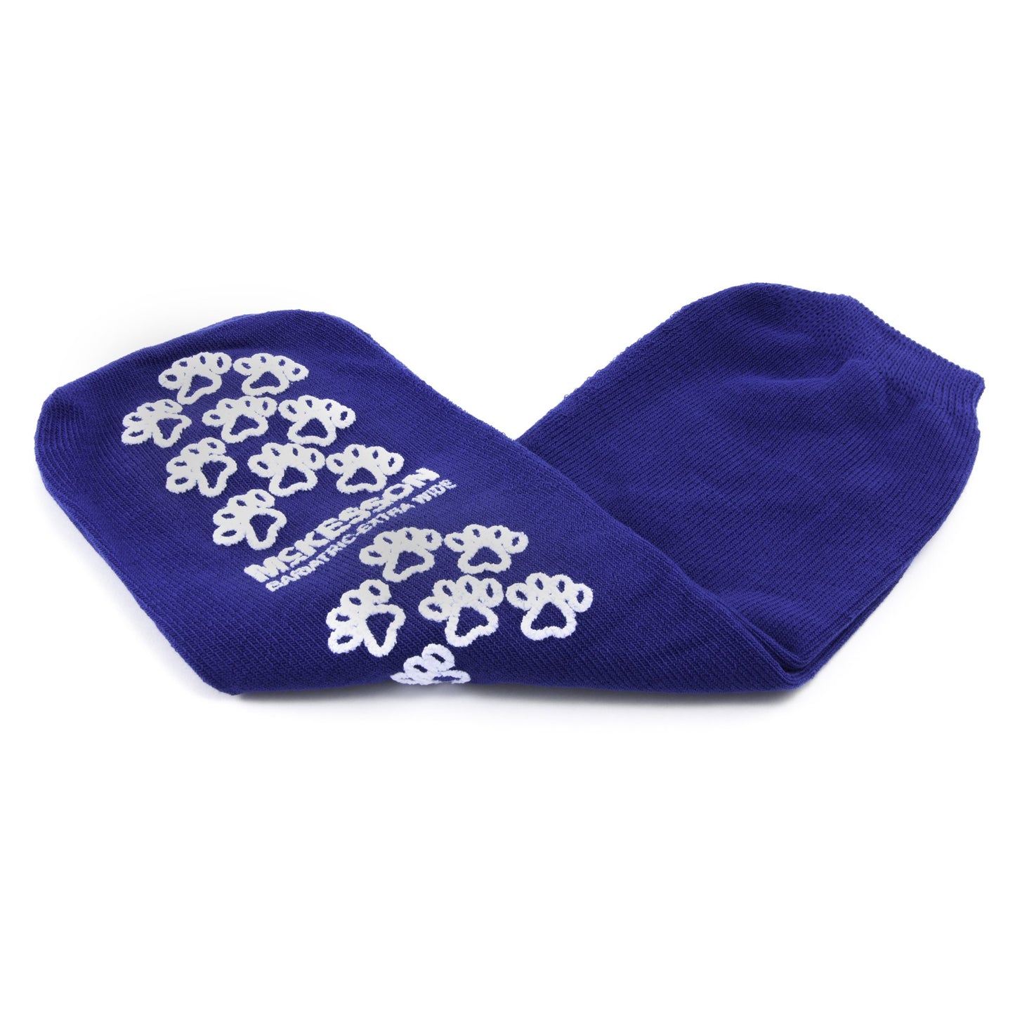 McKesson Terries™ Slipper Socks Unisex Adult Bariatric / X-Wide Single Tread Single Patient Use Royal Blue (480453_PR)