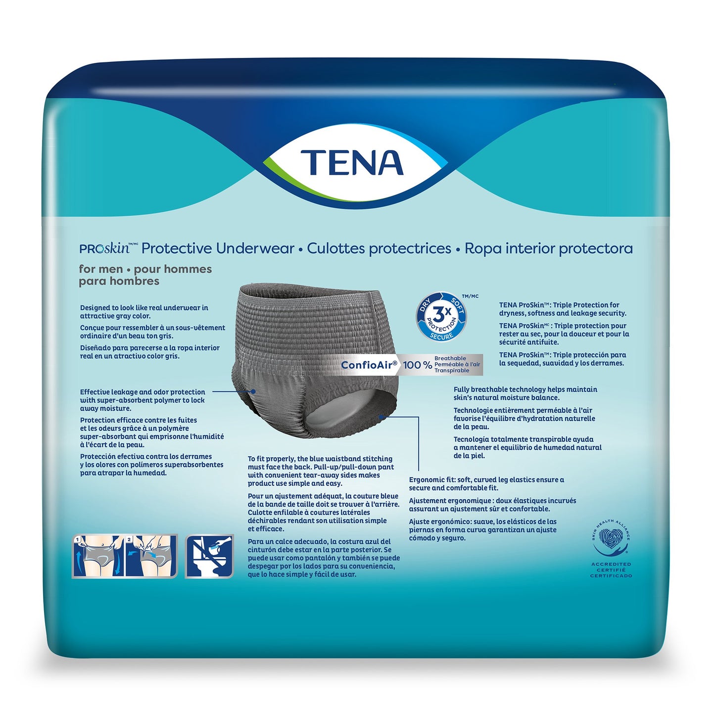 TENA® ProSkin™ Male Adult Absorbent Underwear Pull On with Tear Away Seams Large Disposable Moderate Absorbency (1135411_BG)