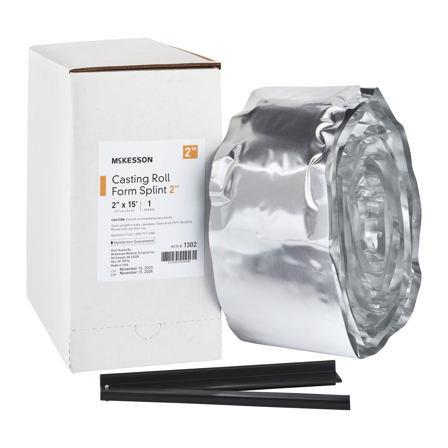 McKesson Padded Splint Roll 2 Inch X 15 Foot Fiberglass White (862506_BX)