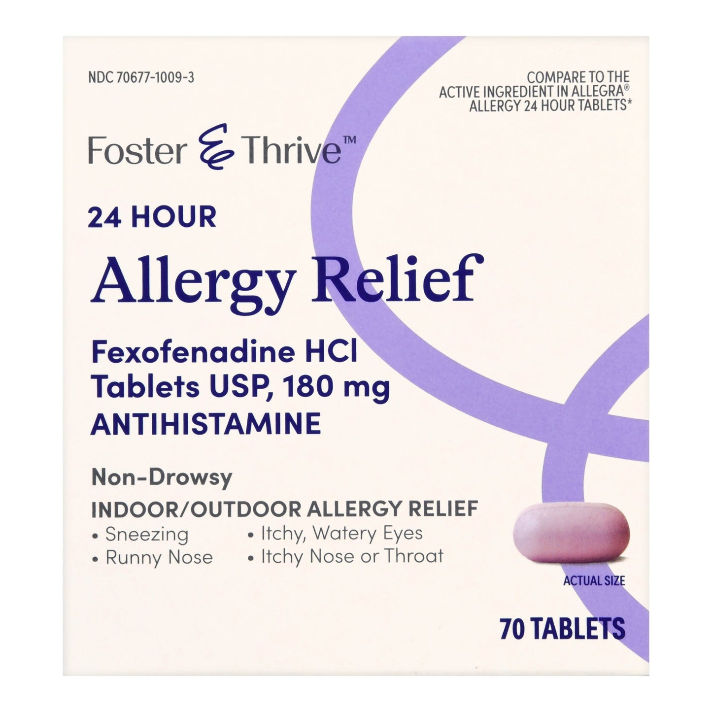 Foster & Thrive™ Allergy Relief 180 mg Strength Tablet 70 per Bottle (1238954_BT)