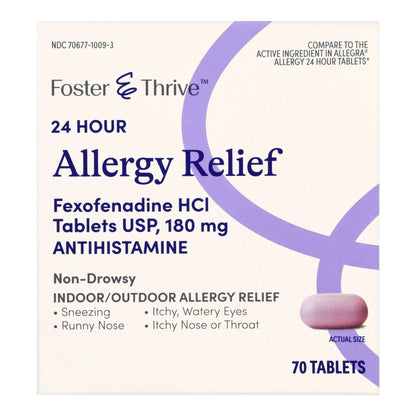 Foster & Thrive™ Allergy Relief 180 mg Strength Tablet 70 per Bottle (1238954_BT)