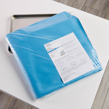 McKesson Sterilization Wrap Blue 36 X 36 Inch Single Layer Cellulose Steam / EO Gas (1156175_BX)