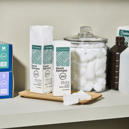 CareStock™ Gauze Sponge 4 X 4 Inch 12-Ply NonSterile 200 per Pack (1242202_PK)