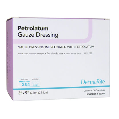 DermaRite® Petrolatum Impregnated Dressing Rectangle 3 X 9 Inch Sterile (946690_EA)