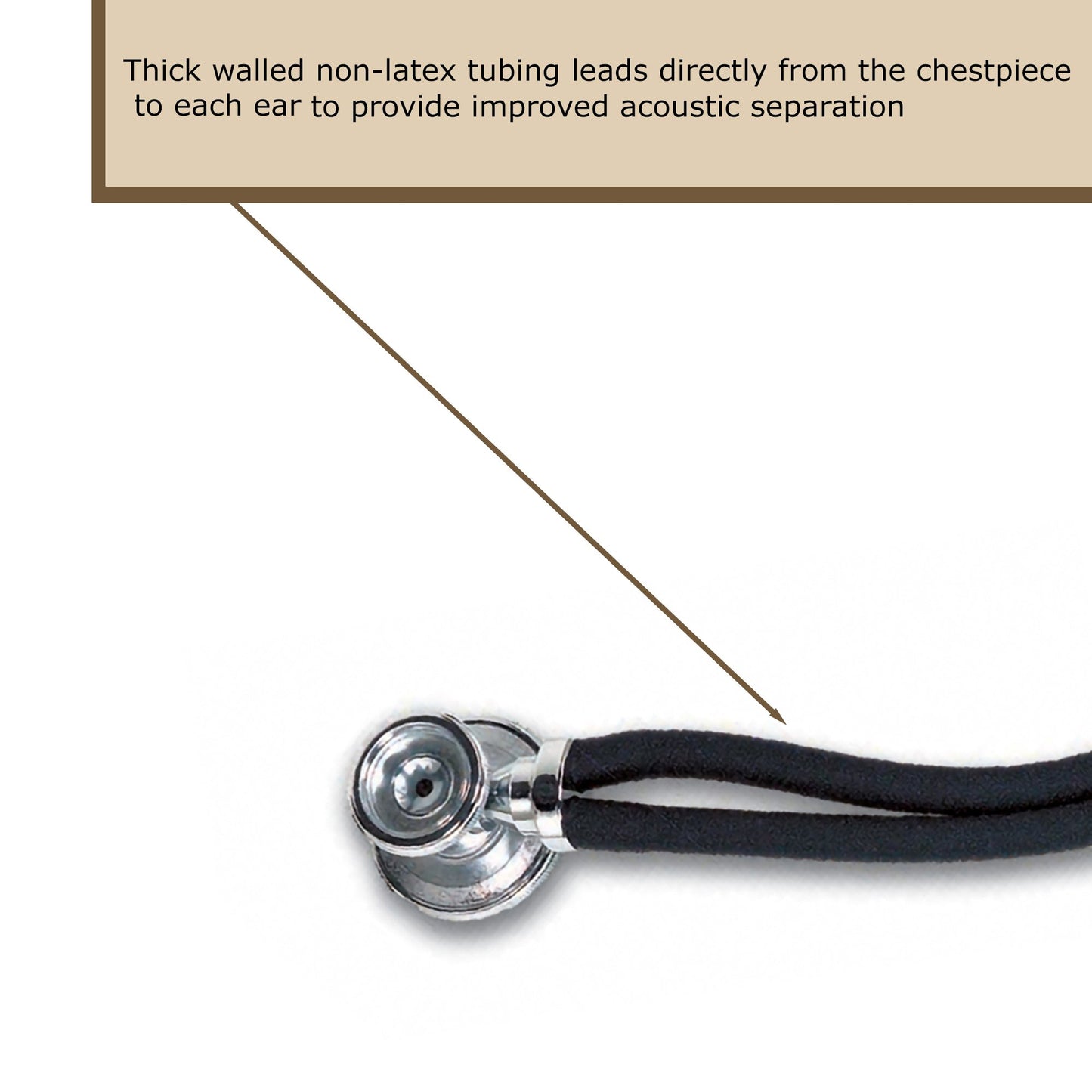 W.A. Baum Sprague Stethoscope Black 2-Tube 30 Inch Tube Double Sided Chestpiece (709505_EA)