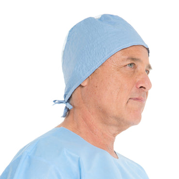 Halyard Surgeon Cap One Size Fits Most Blue Tie Closure (188621_CS)
