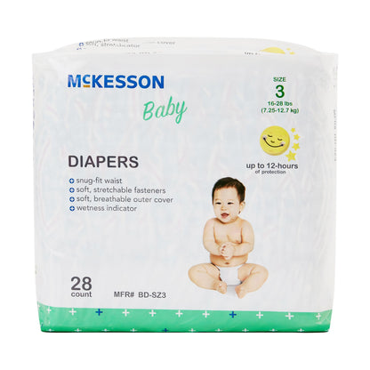 McKesson Unisex Baby Diaper Size 3 Disposable Heavy Absorbency (1144476_BG)