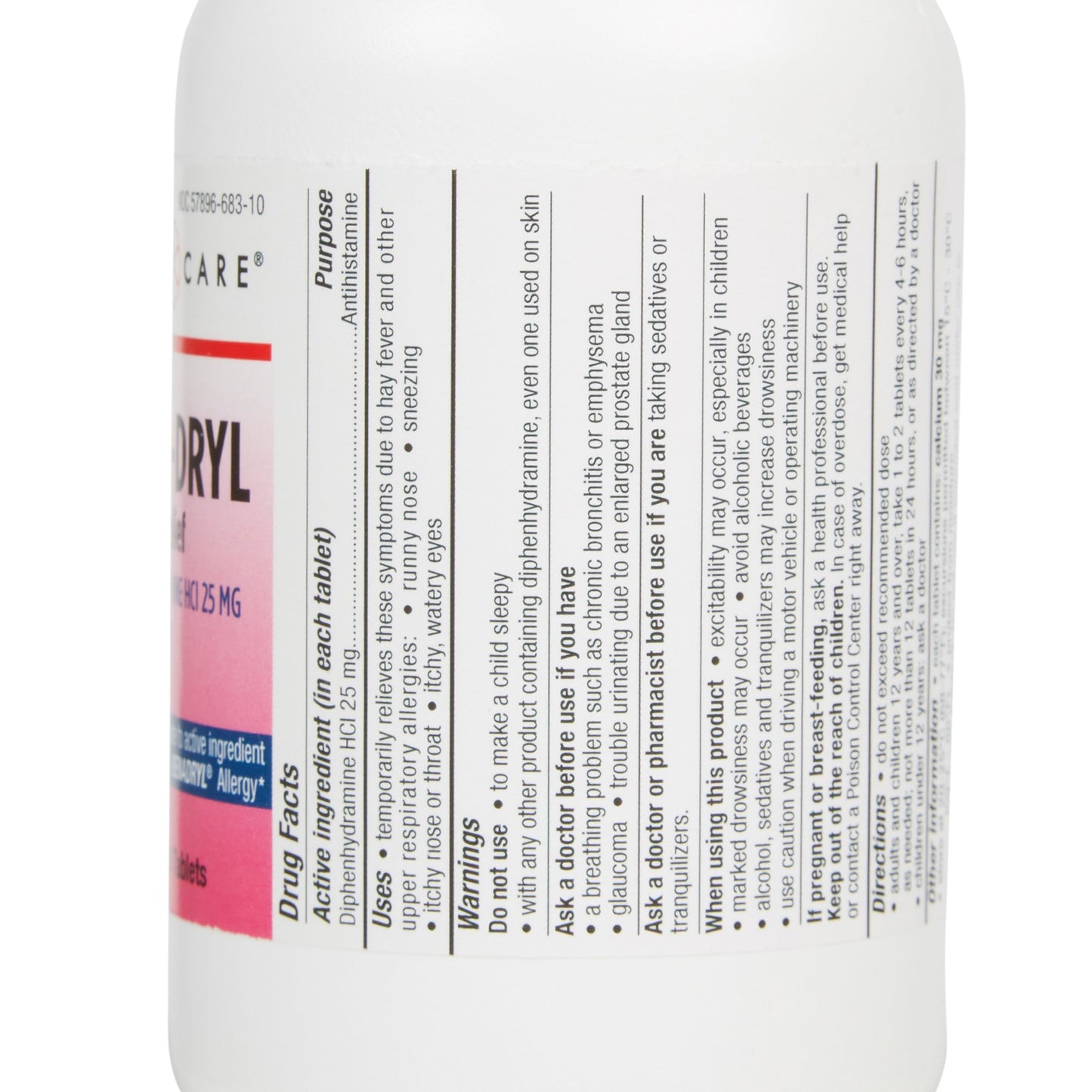 Geri-Care® Allergy Relief 25 mg Strength Tablet 1,000 per Bottle (558679_CS)