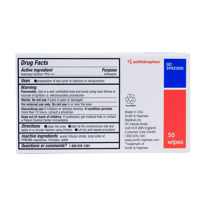 IV PREP™ Alcohol Prep Pad 70% Strength Isopropyl Alcohol Individual Packet Sterile (175828_CS)