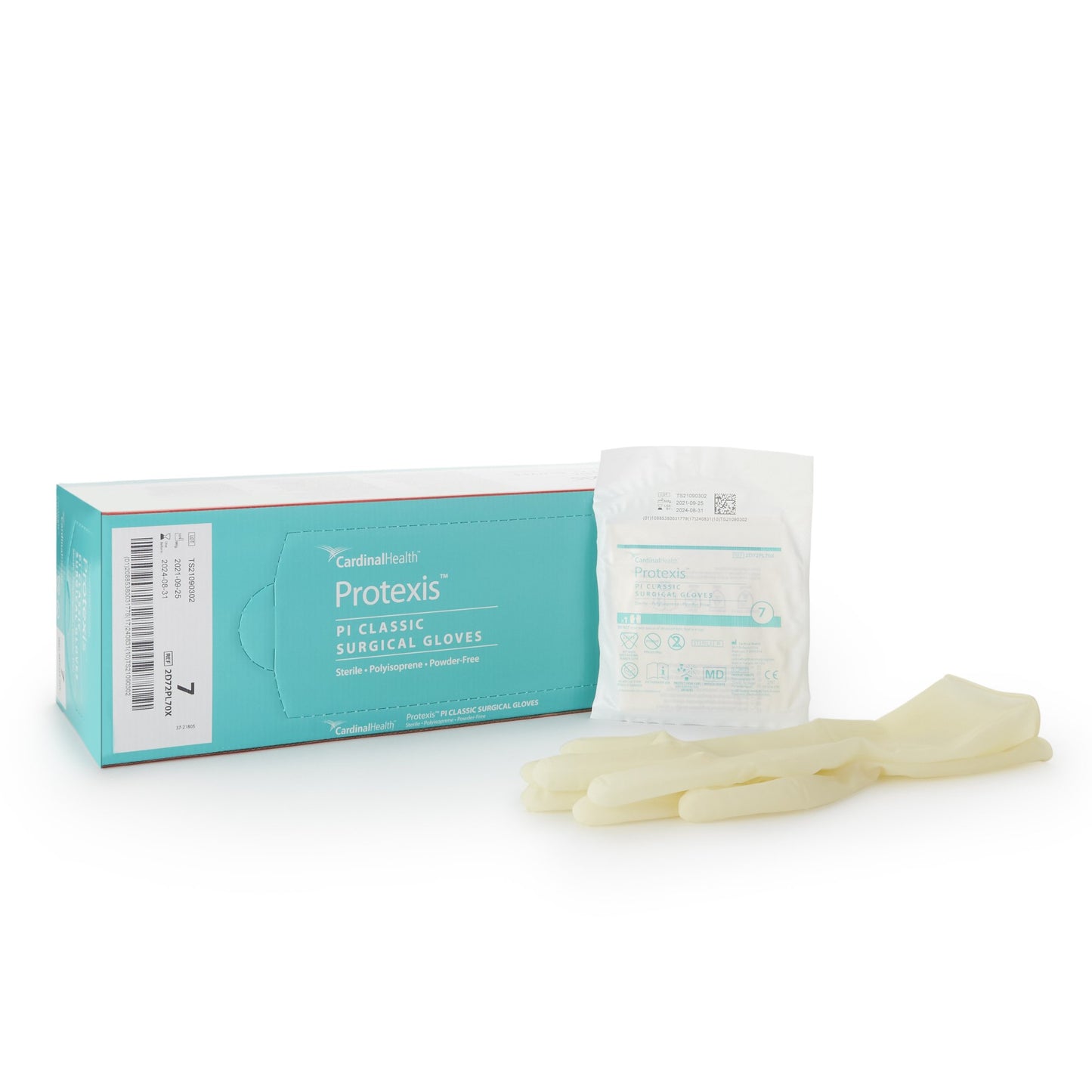 Protexis™ PI Classic Surgical Glove Size 7 Sterile Polyisoprene Standard Cuff Length Smooth Ivory Not Chemo Approved (807440_CS)