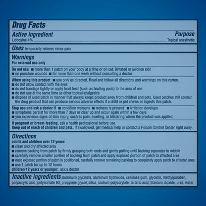Aspercreme® Topical Pain Relief 4% Strength Lidocaine Patch (1230692_BX)
