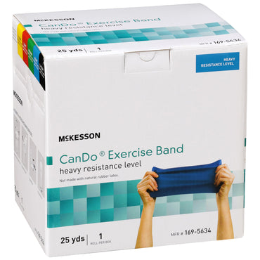 McKesson CanDo® Exercise Resistance Band Blue 5 Inch X 25 Yard Heavy Resistance (1073320_EA)