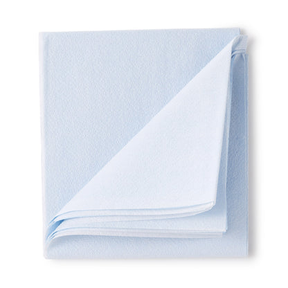 McKesson Stretcher Sheet Flat 40 W X 90 L Inch Blue 50% Cellulose Tissue / 50% Polyethylene Film Disposable (222919_CS)
