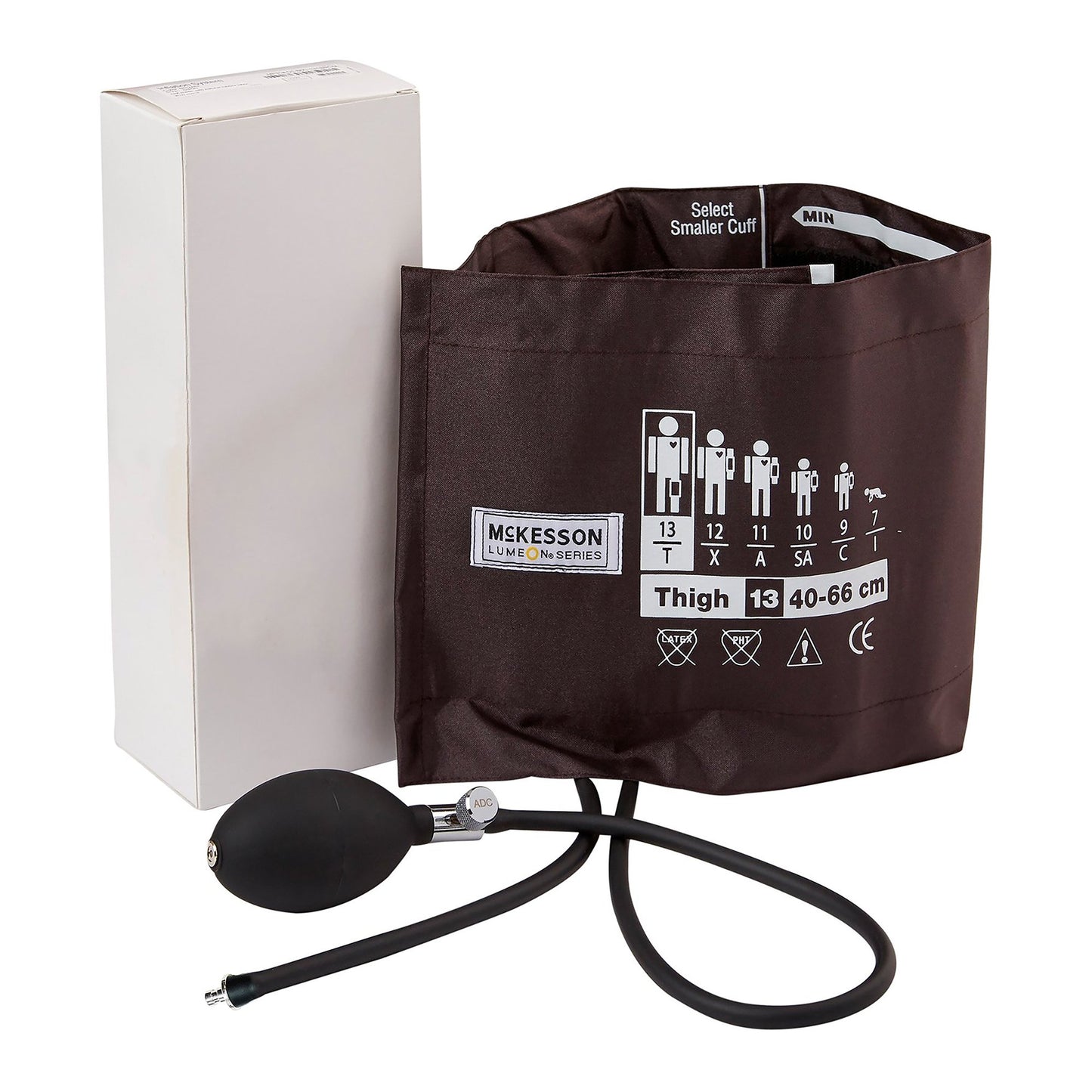 McKesson LUMEON™ Reusable Blood Pressure Cuff and Bulb 40 to 66 cm Leg Nylon Cuff Thigh Cuff (850936_CS)