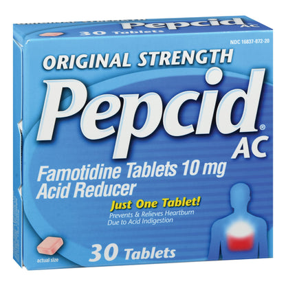 Pepcid® AC Antacid 10 mg Strength Tablet 30 per Box (677833_CS)