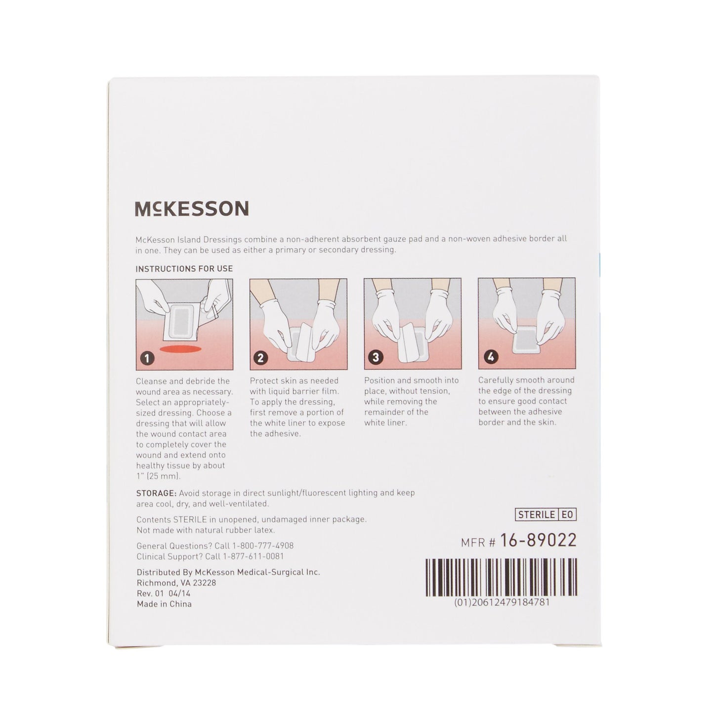 McKesson Island Dressing 2 X 2 Inch Square Sterile (491825_BX)