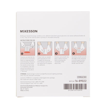 McKesson Island Dressing 2 X 2 Inch Square Sterile (491825_BX)