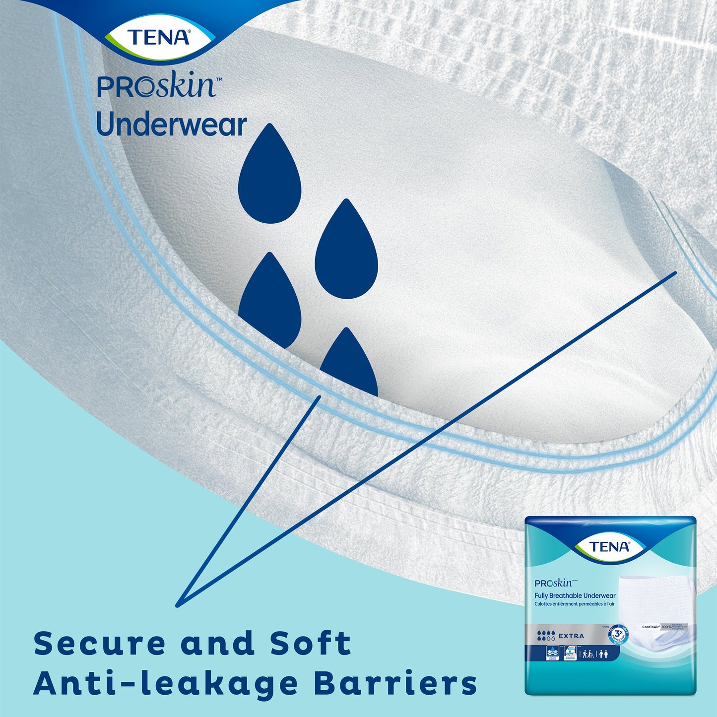TENA® ProSkin™ Extra Unisex Adult Absorbent Underwear Pull On with Tear Away Seams Large Disposable Moderate Absorbency (978893_BG)