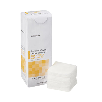 McKesson Gauze Sponge 3 X 3 Inch 12-Ply NonSterile 200 per Pack (1043629_PK)