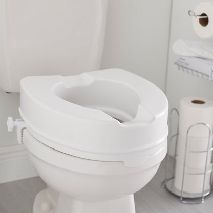 McKesson Raised Toilet Seat 4 Inch Height Standard / Elongated 400 lbs. Weight Capacity (1095384_EA)