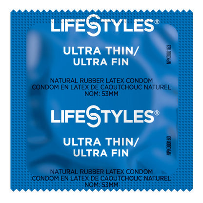 Lifestyles® Ultra Thin Condom Lubricated One Size Fits Most 1,008 per Case (1206388_CS)