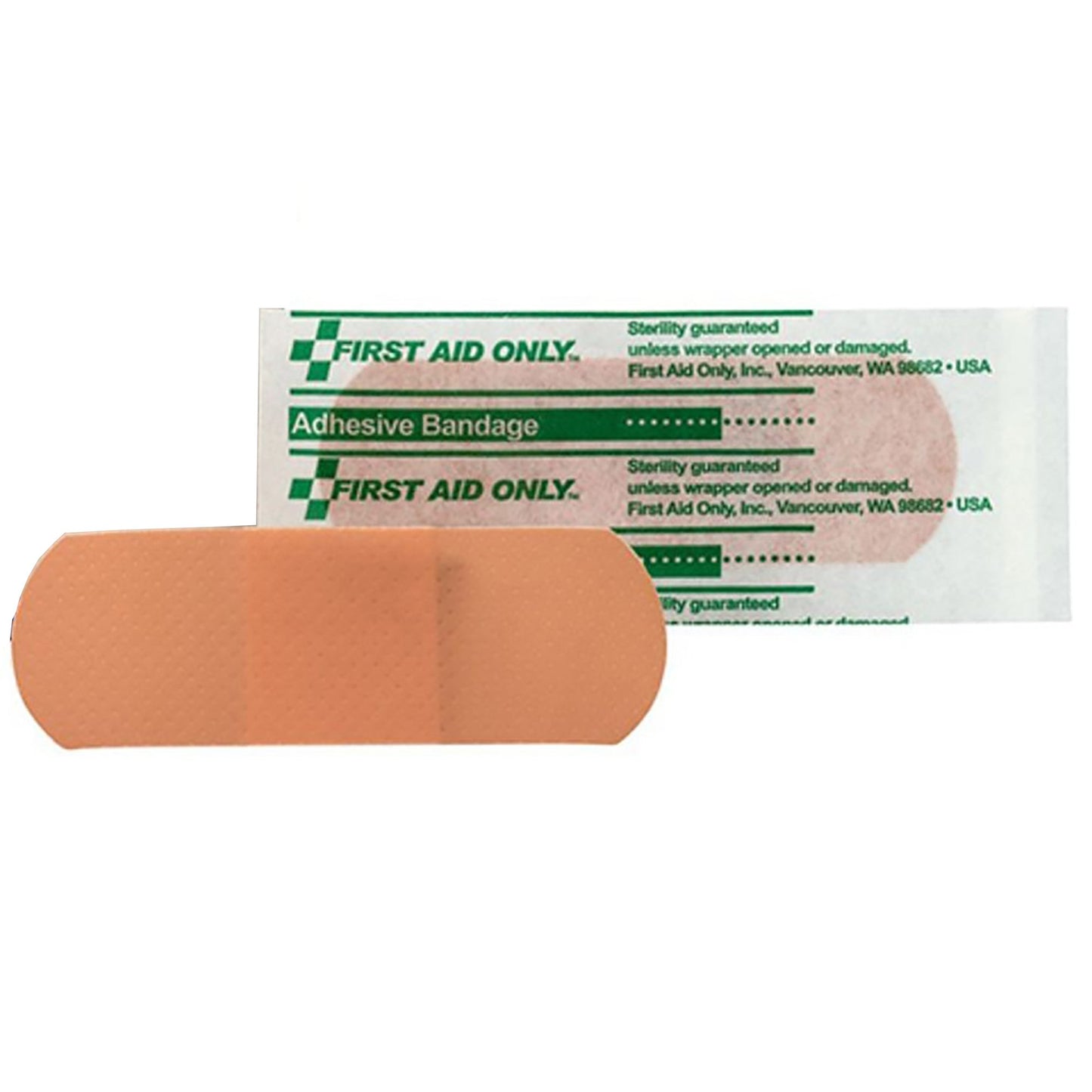 First Aid Only™ Adhesive Strip 1 X 3 Inch Plastic Rectangle Tan Sterile (1124431_CS)