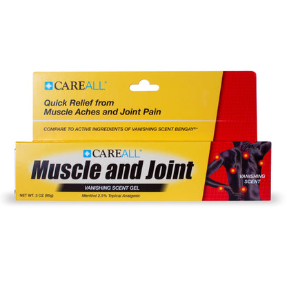 CareAll® Muscle and Joint Topical Pain Relief 2.5% Strength Menthol Topical Gel 3 oz. (838875_CS)