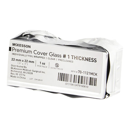 McKesson Cover Glass Square No. 1 Thickness 22 X 22 mm (938364_BX)