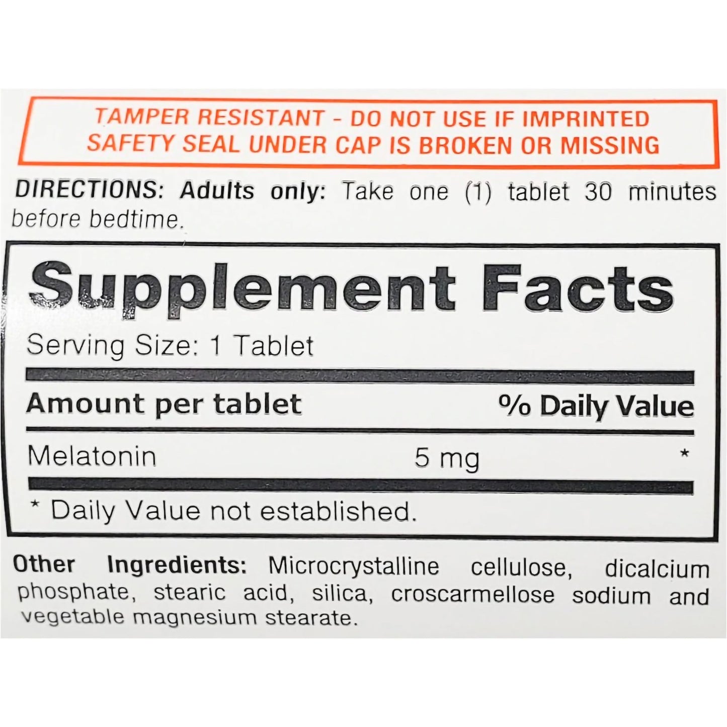 Major Pharmaceuticals Natural Sleep Aid 90 per Bottle Tablet 5 mg Strength (1174114_BT)