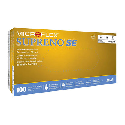 Supreno® SE Exam Glove Medium NonSterile Nitrile Standard Cuff Length Textured Fingertips Blue Not Rated (368033_CS)