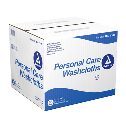 Dynarex® Washcloth 12 X 13 Inch White Disposable (826636_CS)