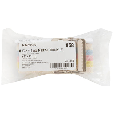 McKesson Gait Belt 60 Inch Length Pastel Stripe Polyester (864645_CS)