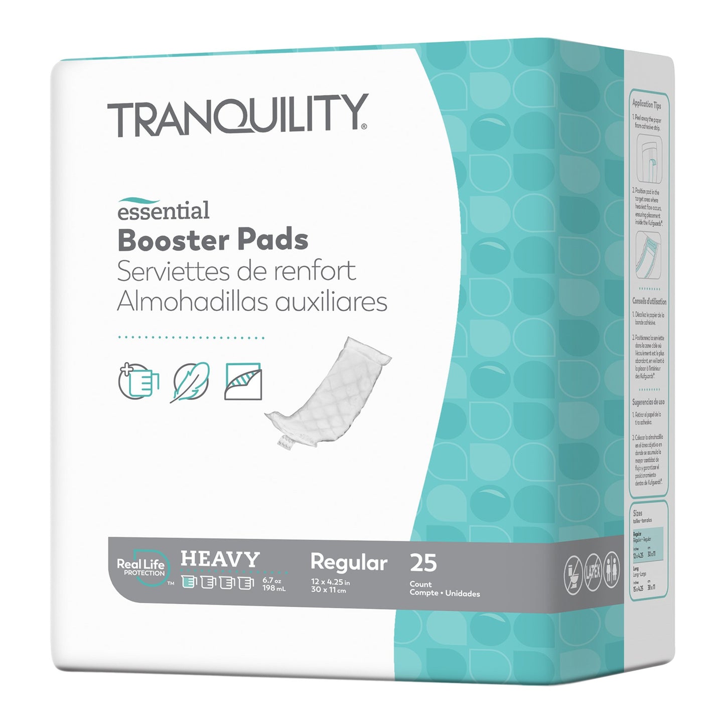 Tranquility® Essential Booster Pad 4-1/4 X 12 Inch Heavy Absorbency Super Absorbent Core Regular (670507_CS)