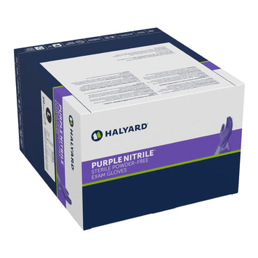 Purple Nitrile® Exam Glove Large Sterile Single Nitrile Standard Cuff Length Textured Fingertips Purple Chemo Tested (407601_EA)