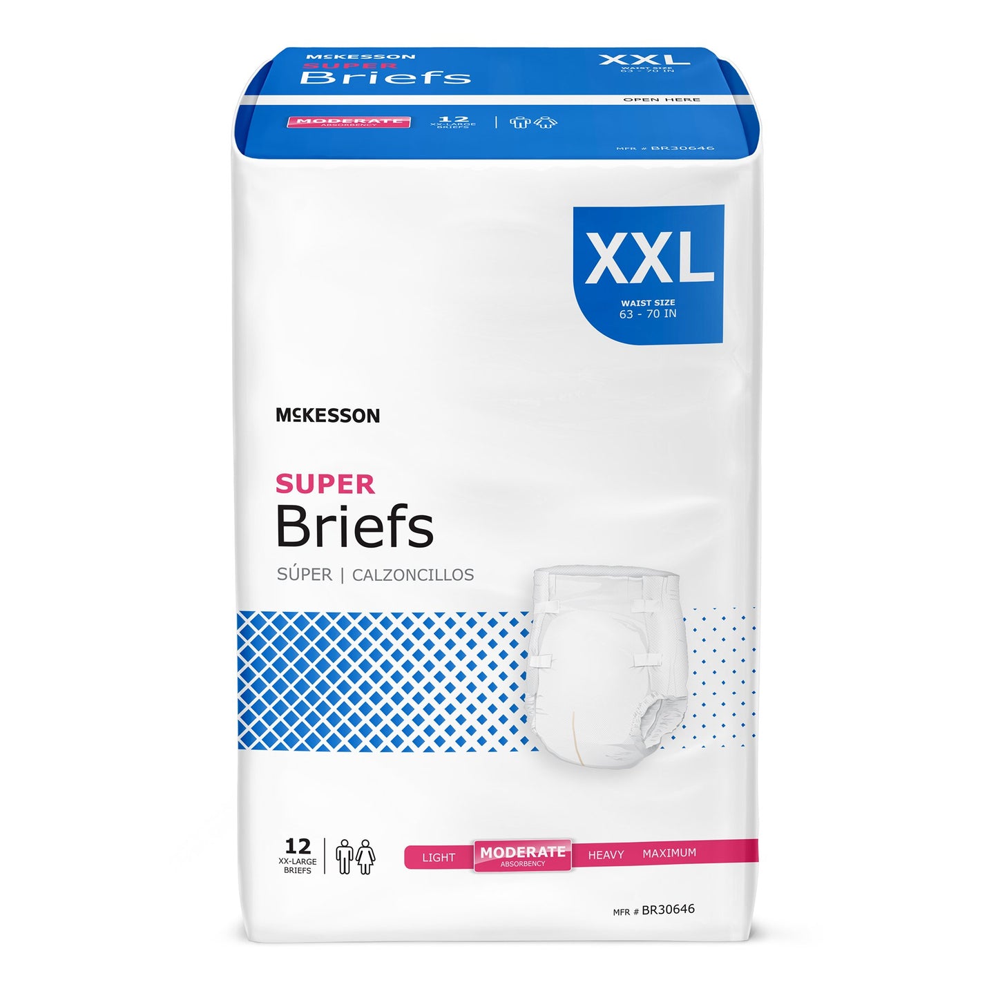 McKesson Unisex Adult Incontinence Brief 2X-Large Disposable Moderate Absorbency (1222509_CS)