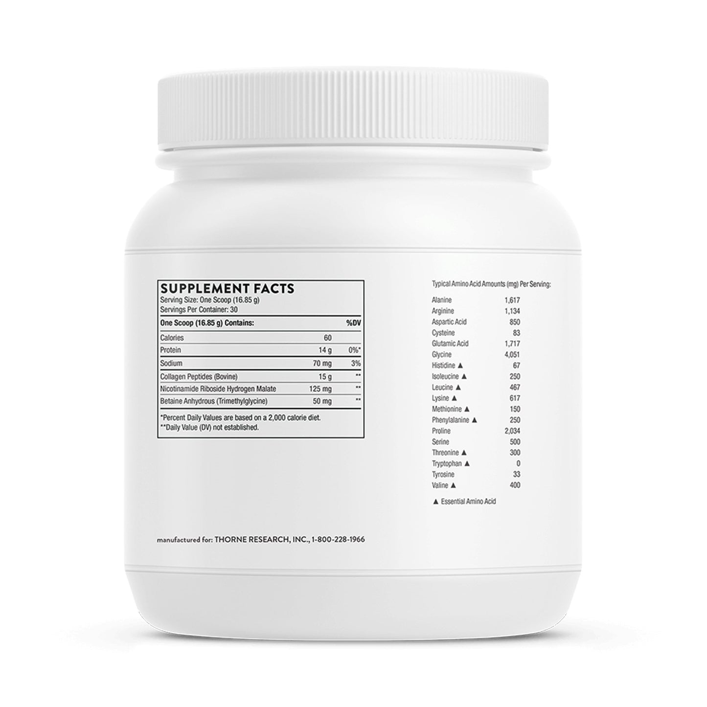 THORNE® Collagen Fit Oral Supplement Unflavored Powder 17.8 oz. Canister (1262488_BT)